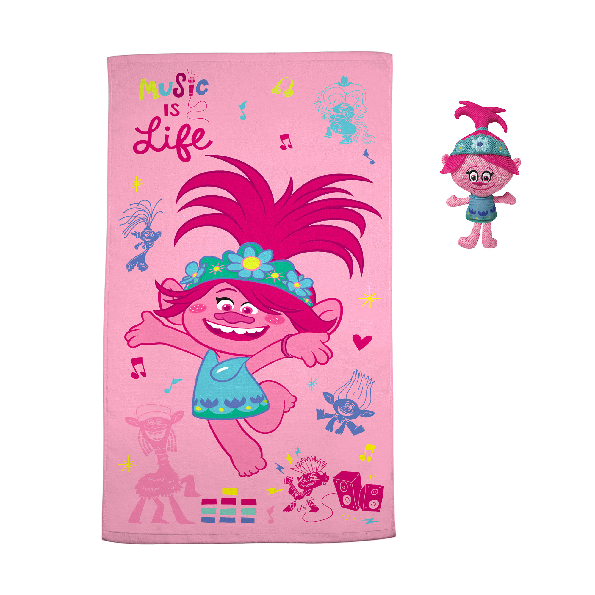 Kids Bathroom Sets Walmart
 Trolls World Tour 2 Piece Bath Towel and Character Scrubby