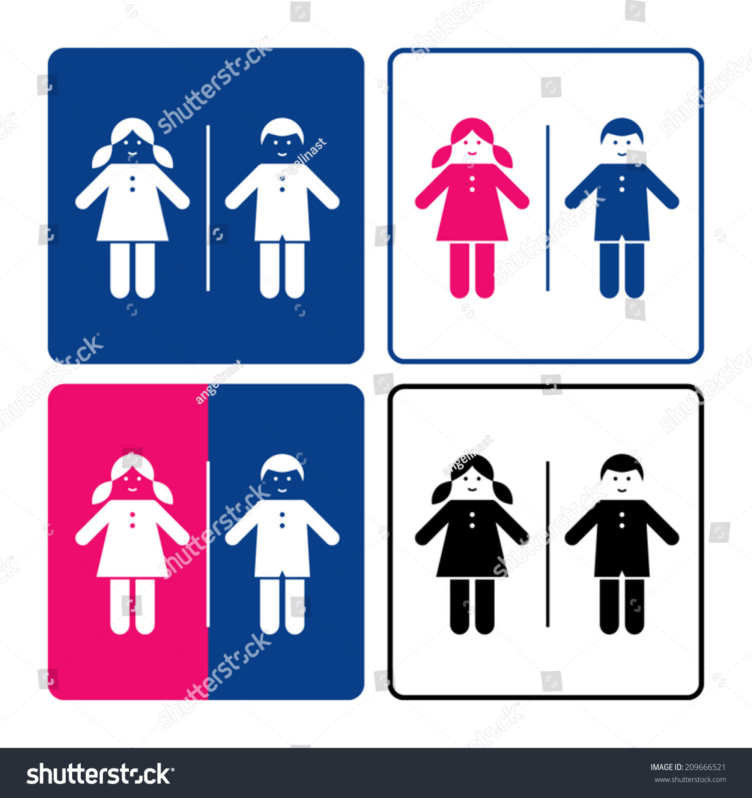 Kids Bathroom Sign
 Kids Restroom Sign เวกเตอร์สต็อก Shutterstock