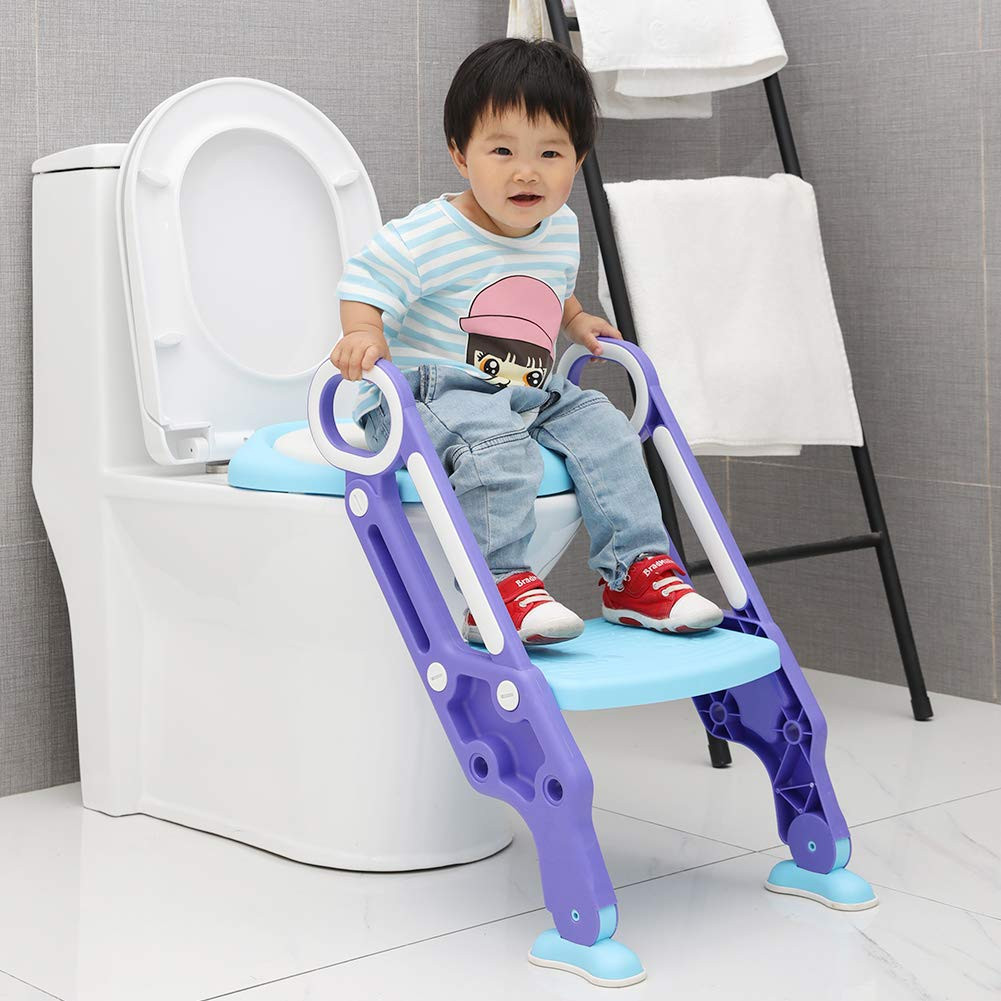 Kids Bathroom Stool
 AUGIENB Kids Baby Toilet Potty Training Children Safety
