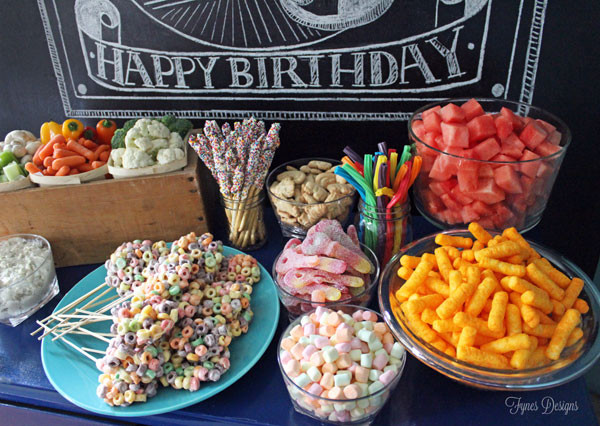 Kids Bday Party Snacks
 My Baby is 3 A Chalkboard Birthday Party Idea FYNES