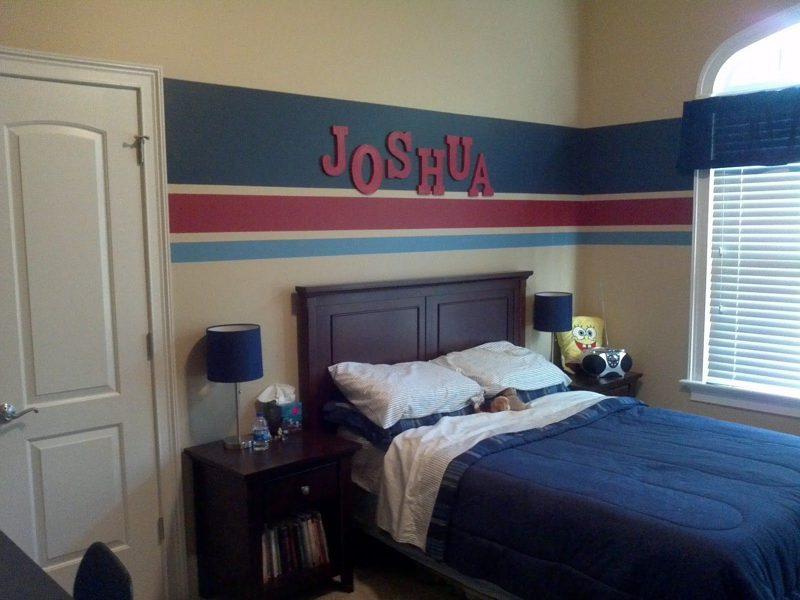 Kids Bedroom Paint Ideas For Walls
 Eat Sleep Decorate Striped Walls Boys Bedroom FINISHED
