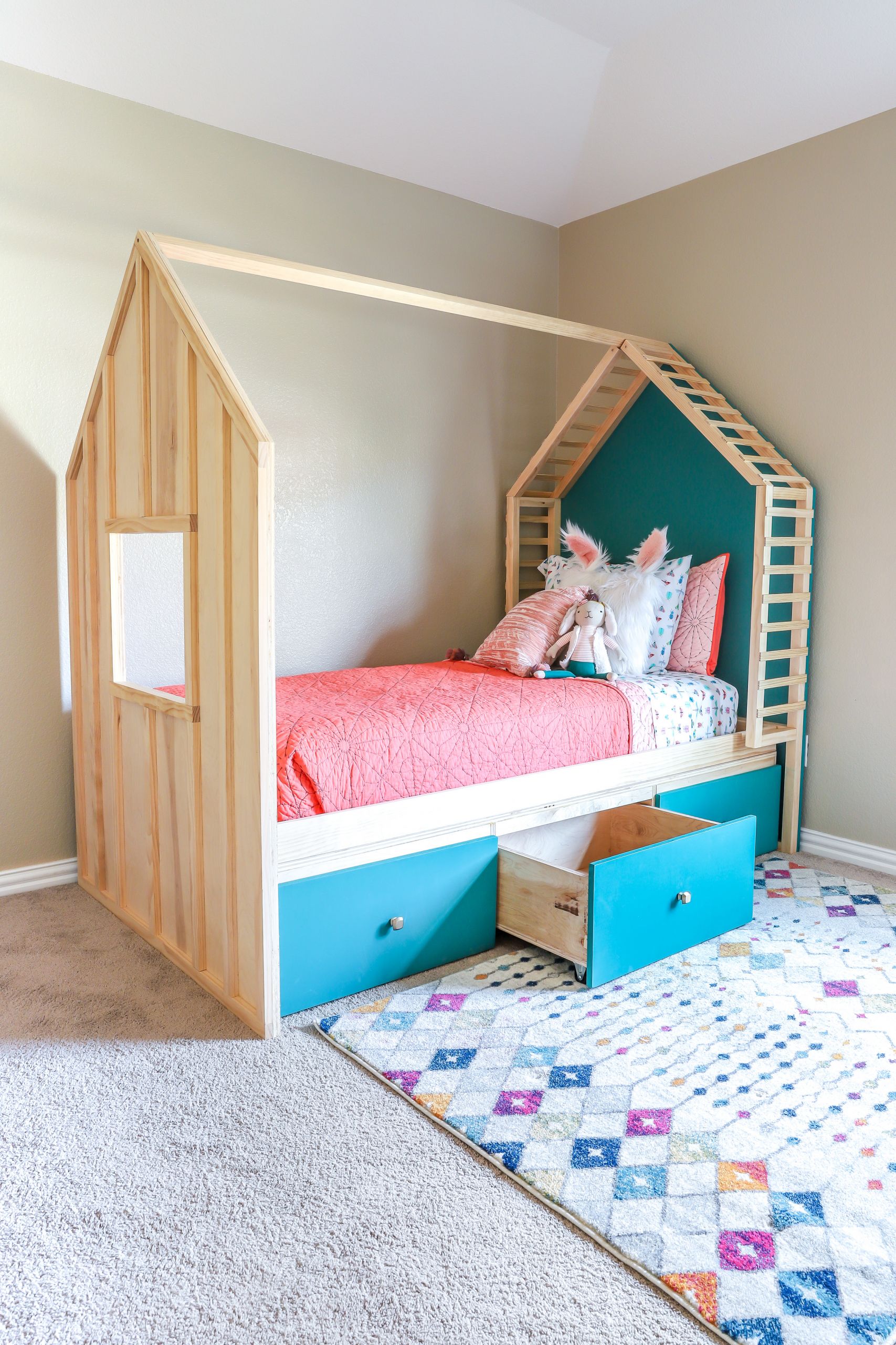 Kids Beds With Storage
 Kid s House Bed with Storage Twin Size Spruc d Market