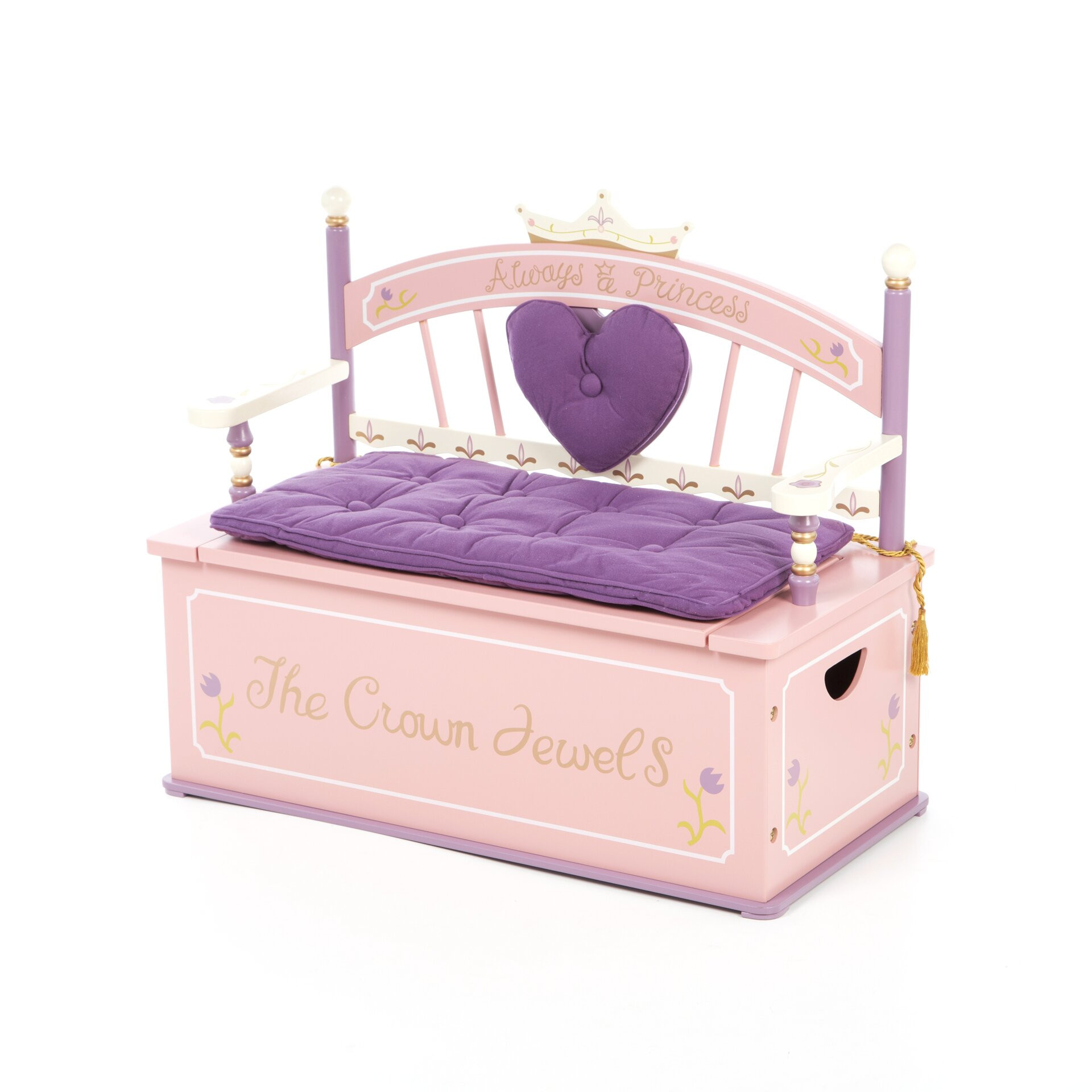 Kids Bench With Storage
 Levels of Discovery Princess Kids Bench with Storage