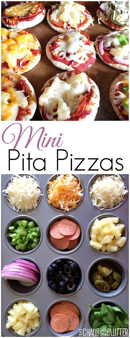 Kids Birthday Dinner
 Mini Pita Pizzas Recipe