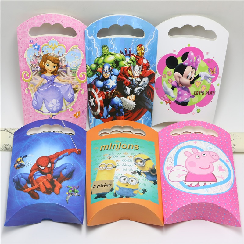 Kids Birthday Gift Bags
 8pcs lot minion minnie avengers spiderman goody bag boys