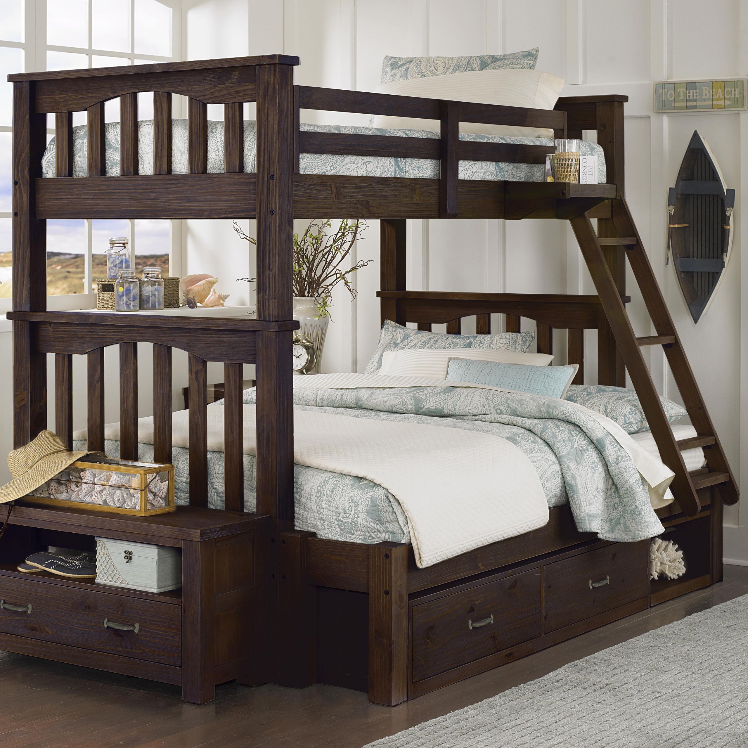 Kids Bunk Beds With Storage
 NE Kids Highlands Mission Style Twin Over Full Harper Bunk