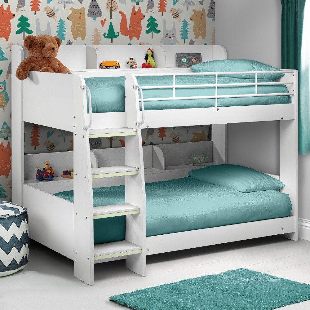 Kids Bunk Beds With Storage
 Julian Bowen Domino White Wooden Kids Bunk Bed