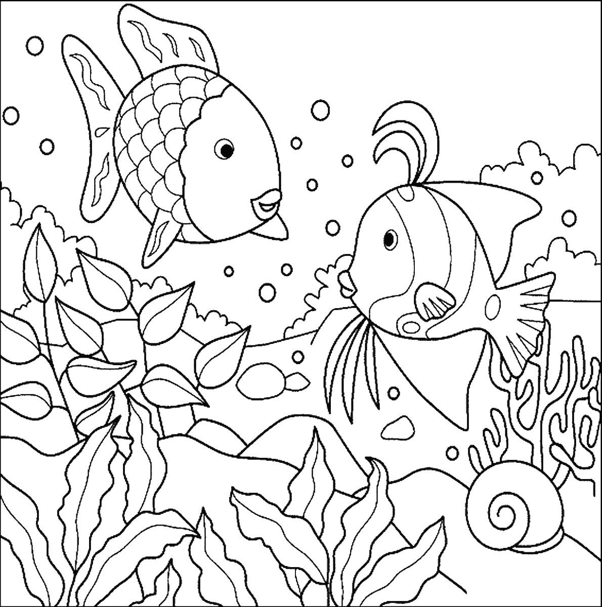 Kids Coloring Pages Fish
 Fish Coloring Pages