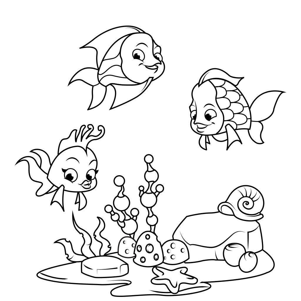 Kids Coloring Pages Fish
 Fish Coloring Pages Free Android iPhone iPad app for