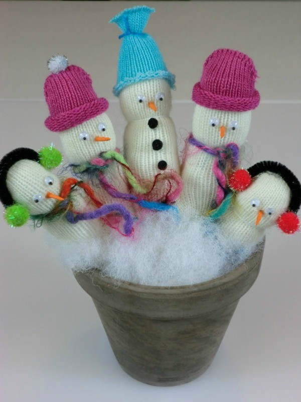 Kids Craft Gloves
 Making Glove Snowmen