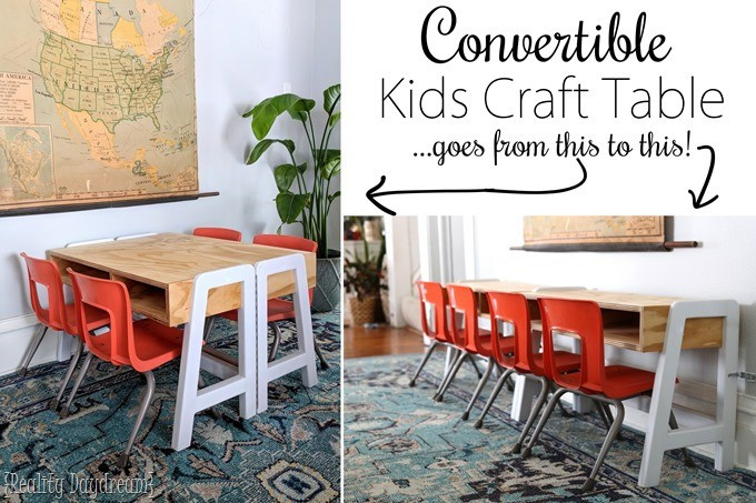 Kids Craft Table
 Convertible Kids Craft Table Tutorial FREE building plans