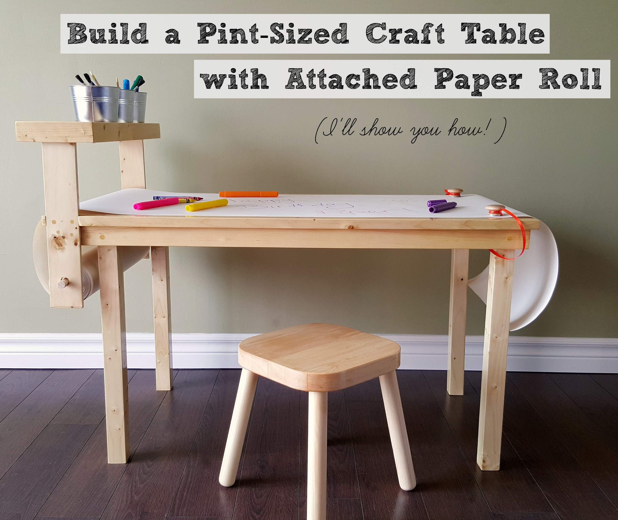 Kids Craft Table
 Turtles and Tails DIY Children s Craft Table with Paper Roll