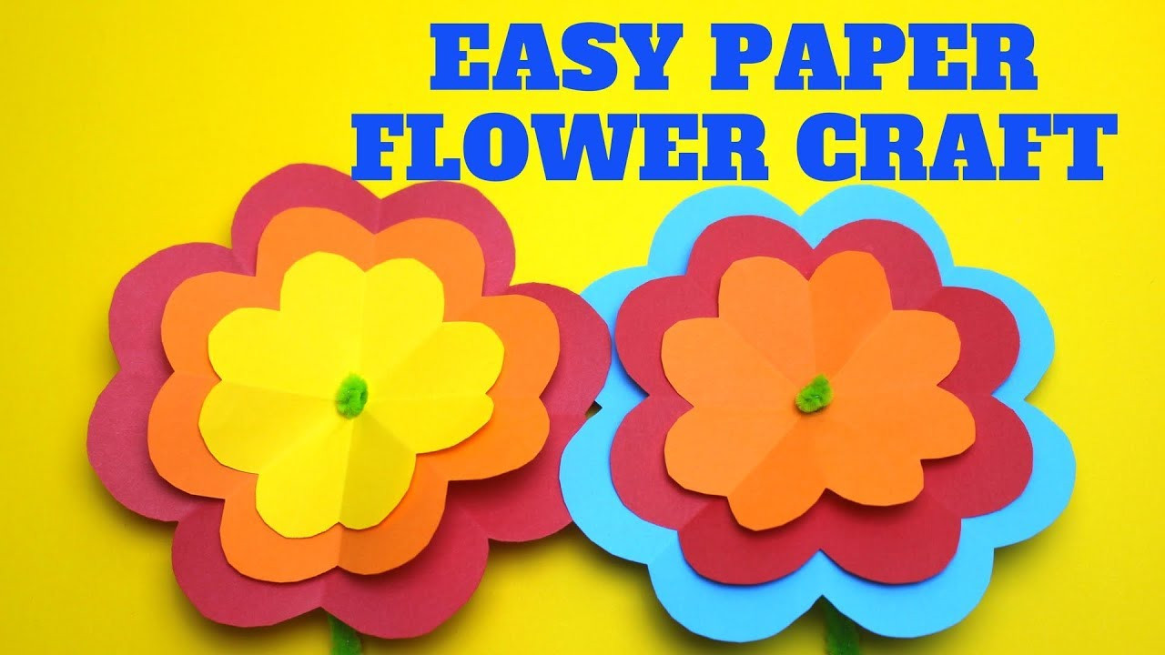 Kids Craft Videos
 Easy Paper Flower Craft