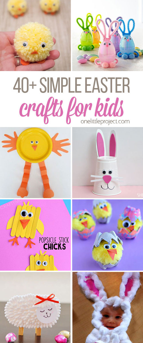 Kids Crafts For Easter
 40 Simple Easter Crafts for Kids e Little Project