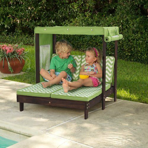 Kids Deck Chair
 Double Kids Chaise Lounger Outdoor Patio Furniture Pool