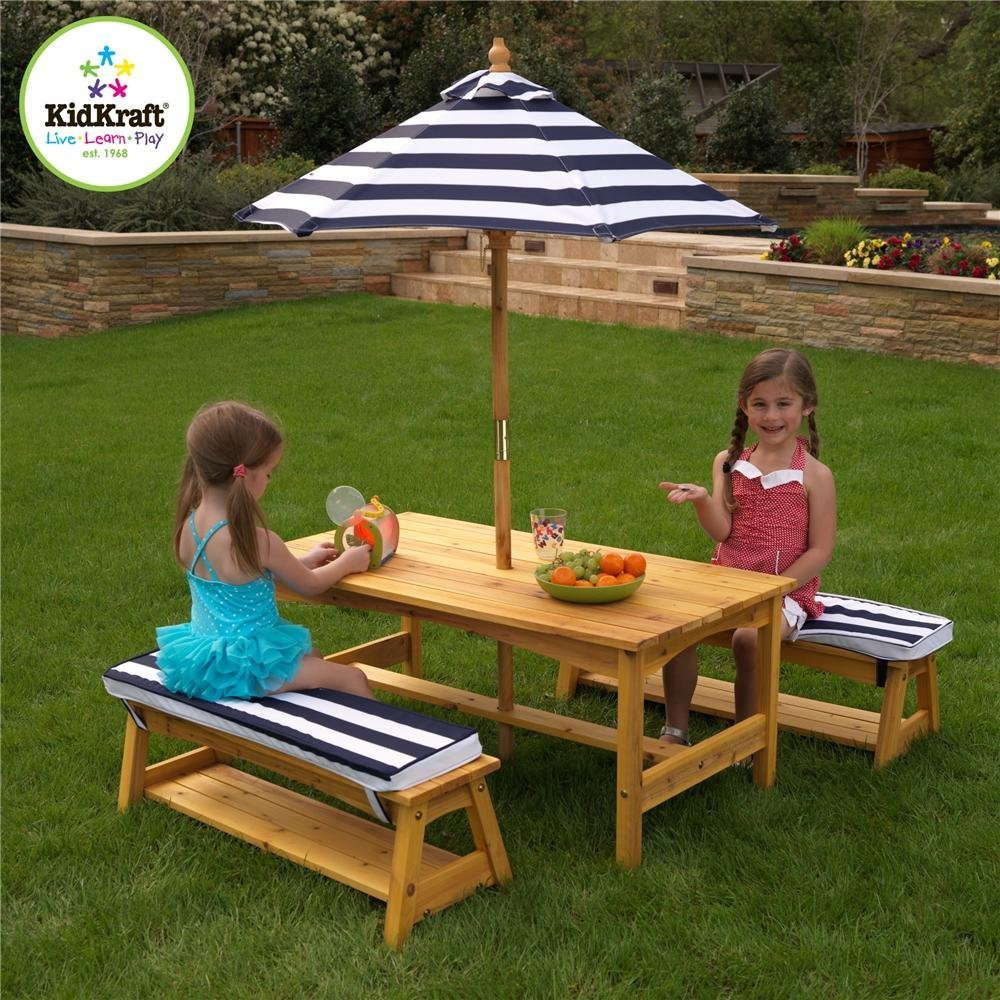 Kids Deck Chair
 KidKraft Outdoor table and Chair Set with Cushions and