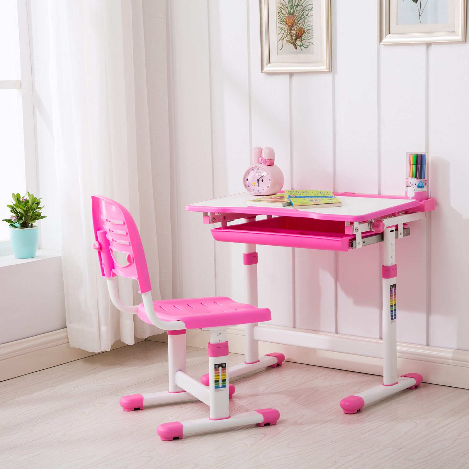 Kids Desk Chair
 Pink Adjustable Children s Desk and Chair Set Child Kids