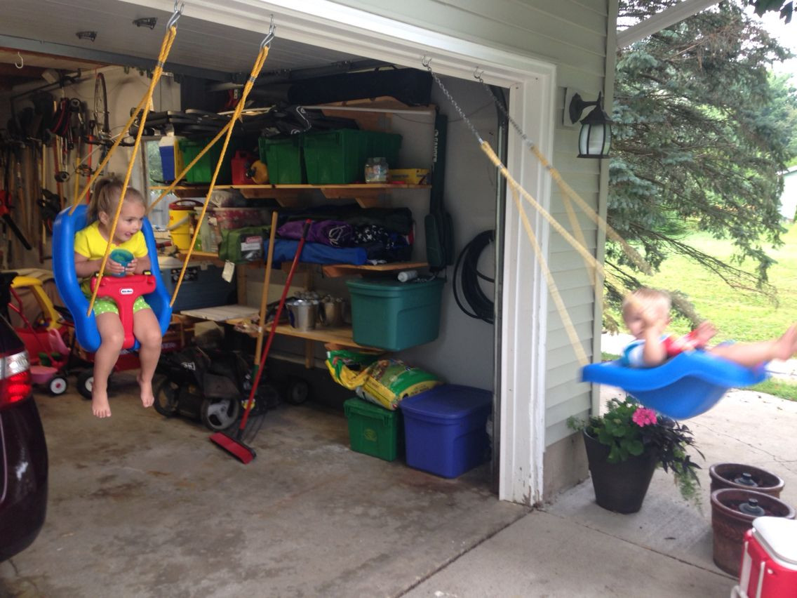 Kids Door Swing
 Kids swings mounted to garage door Easily set up and