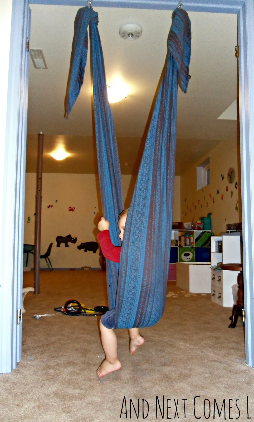 Kids Door Swing
 DIY Woven Wrap Sensory Swing