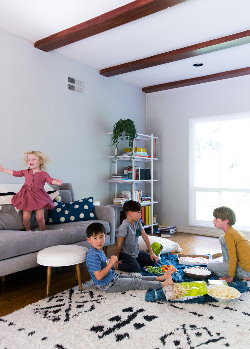 Kids Family Room
 A Dinner Party with Kids The Living Room Picnic Say Yes