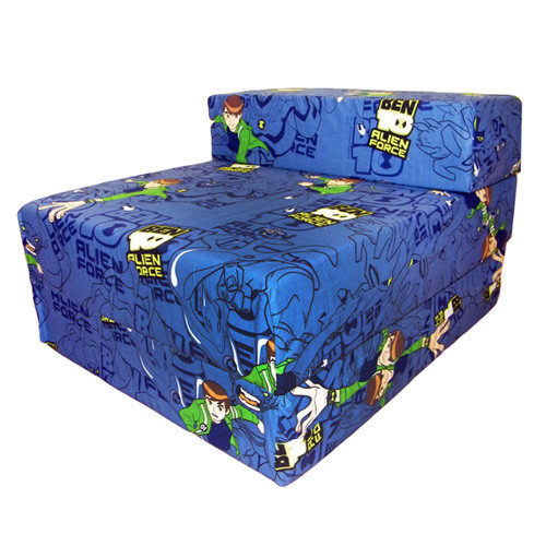 Kids Fold Out Chair Bed
 Ben 10 Design Childrens Fold Out Foam Z Bed Futon Kids