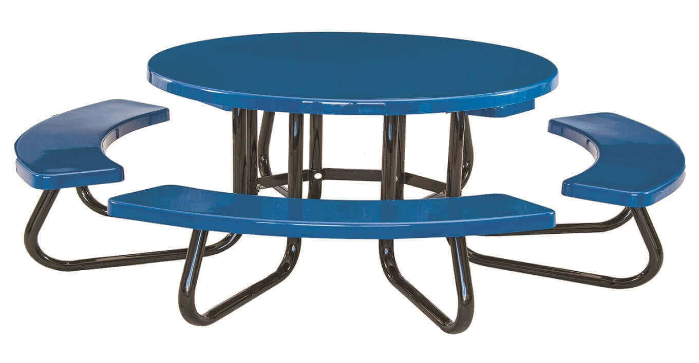 Kids Metal Table
 48" Round Children s Fiberglass Picnic Table with 1 5 8" O