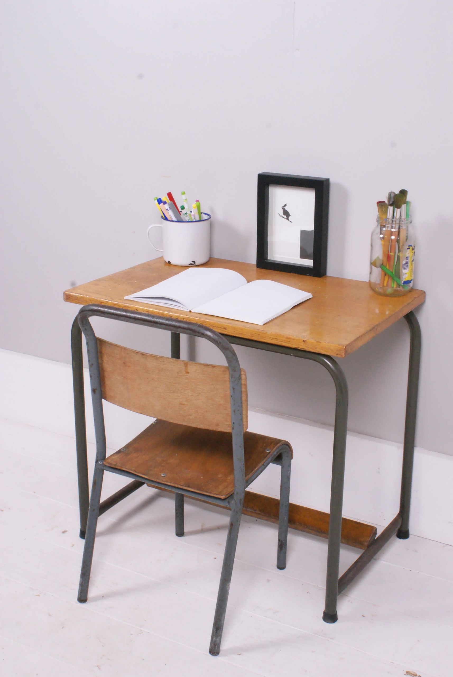 Kids Metal Table
 Children s Vintage French Desk Table with Metal Legs