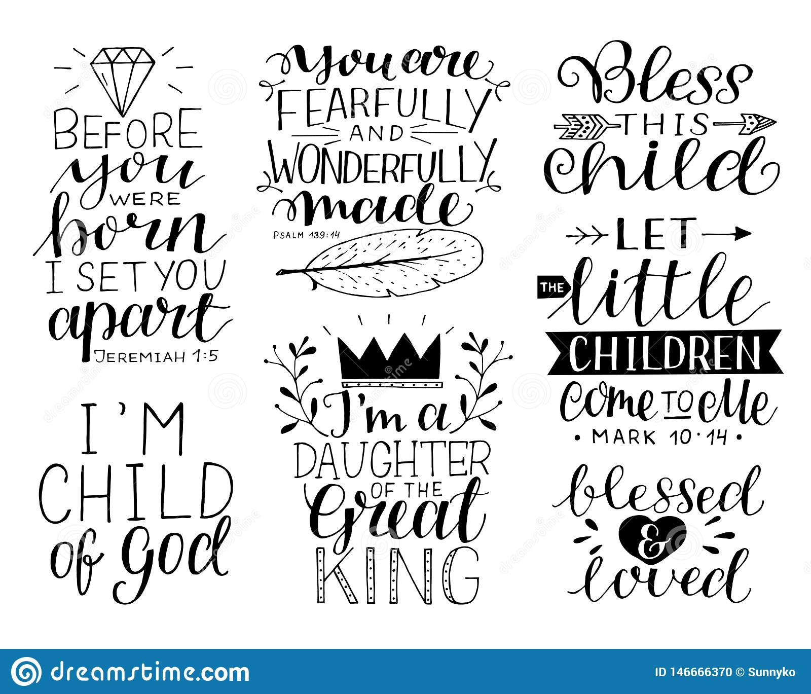 Kids Motivational Quotes From The Bible
 7 Hand lettering Motivational Bible Quotes For Kids And