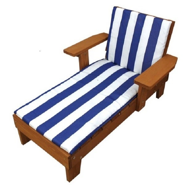 Kids Outdoor Chairs
 Shop Homeware Kid s Wood Blue and White Cushion Outdoor