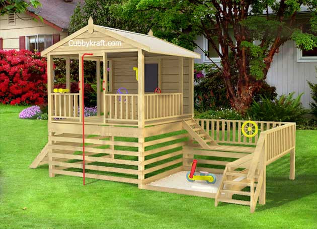 Kids Outdoor Fort
 Kidsworks Park Cubby Fort Playground Equipment
