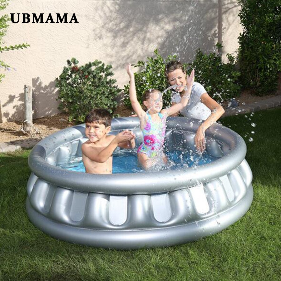 Kids Outdoor Pool
 Flying Saucer Inflatable Round Pool Pure Color Children