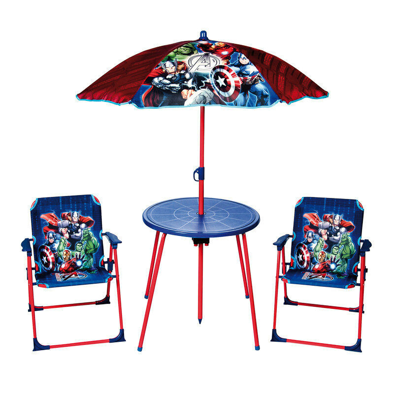 Kids Outdoor Table
 MARVEL AVENGERS Kids Garden Table and Chairs Set Parasol