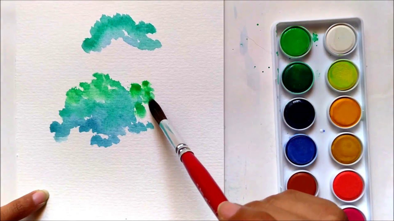 Kids Painting Tutorial
 How to paint tree with watercolor easy tutorial for