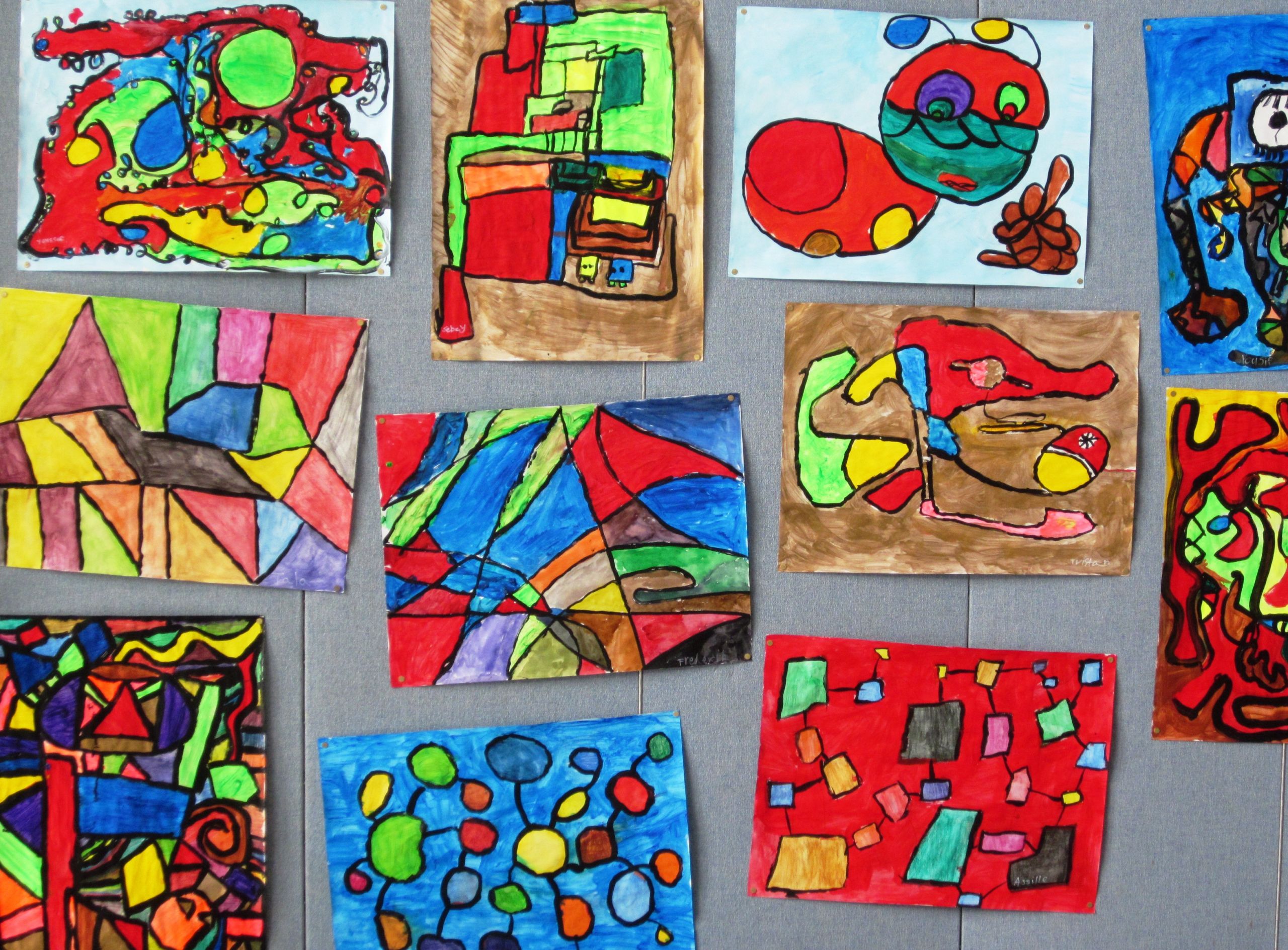Kids Painting Tutorial
 Abstract Art in Grade Three