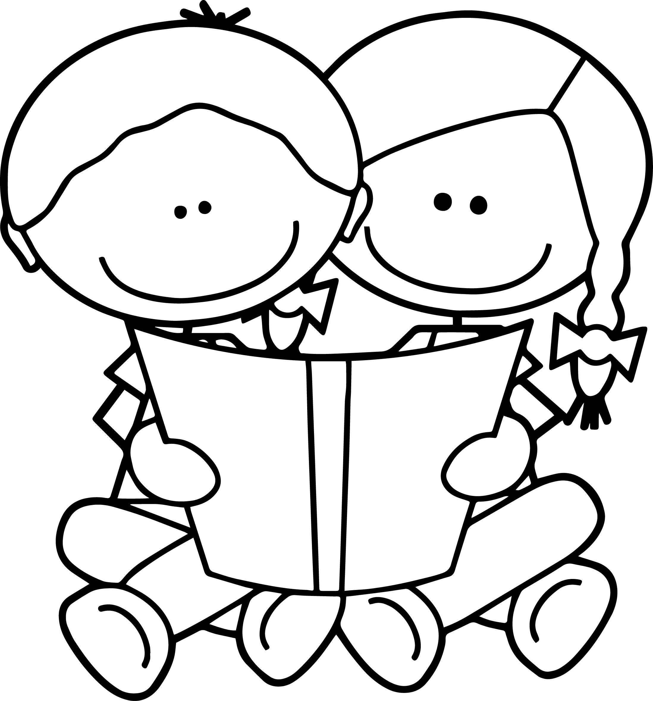 Kids Reading Coloring Pages
 Children Reading Kids Coloring Page