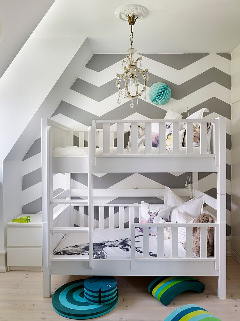Kids Room Accent Wall
 25 Kids’ Bedrooms Showcasing Stylish Chevron Pattern