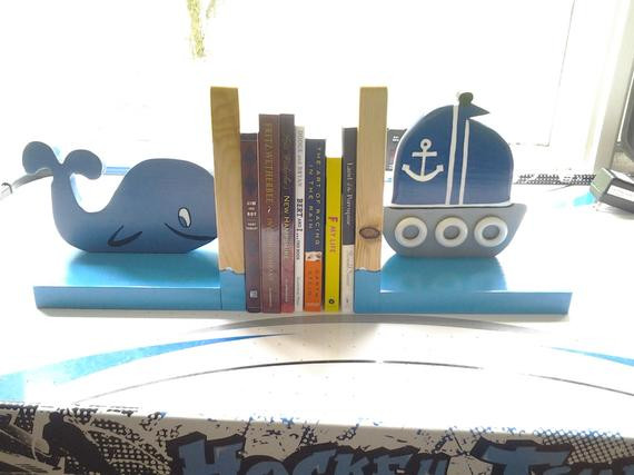 Kids Room Bookends
 Bookends for childrens room Nautical bookend