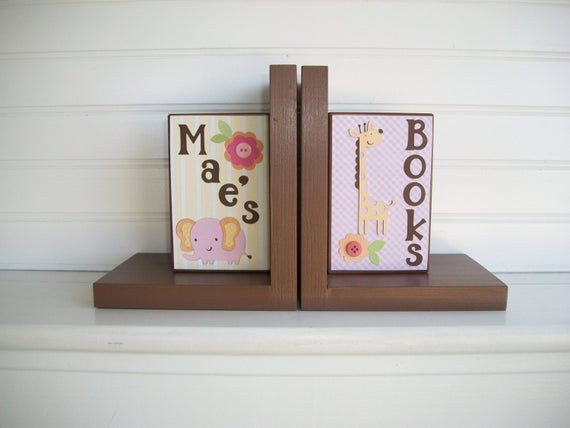 Kids Room Bookends
 Bookends for Children Nursery Room Decor by RessieLillian