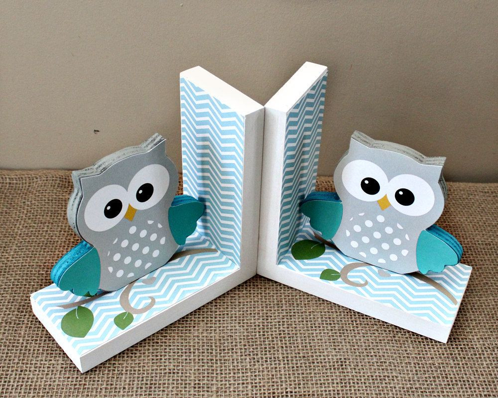 Kids Room Bookends
 Baby Owl Bookends Owl Nursery Decor Baby Shower Gift