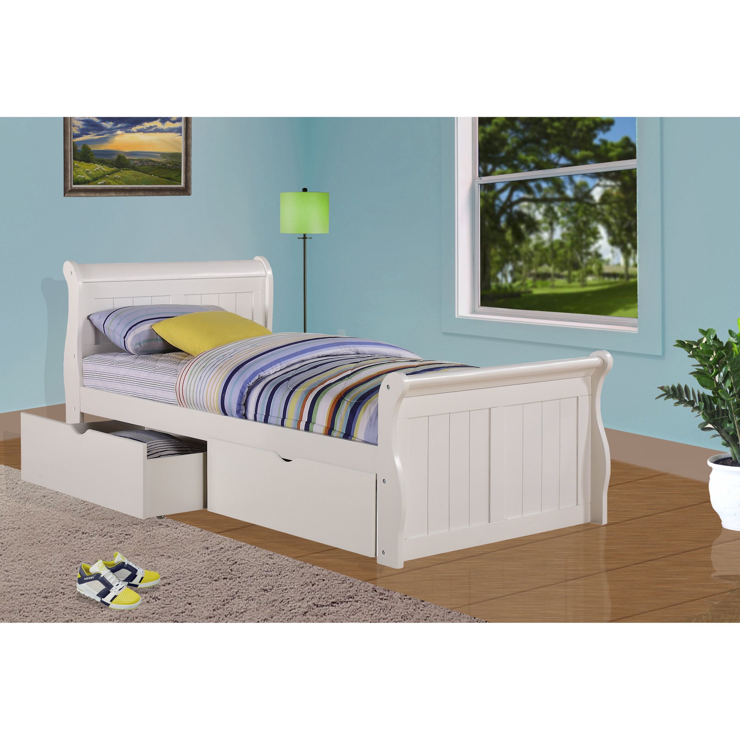 Kids Storage Beds
 Donco Kids Sleigh Bed with Storage & Reviews