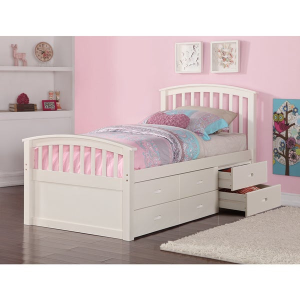 Kids Storage Beds
 Shop Donco Kids Twin 6 Drawer Storage Bed in Dark