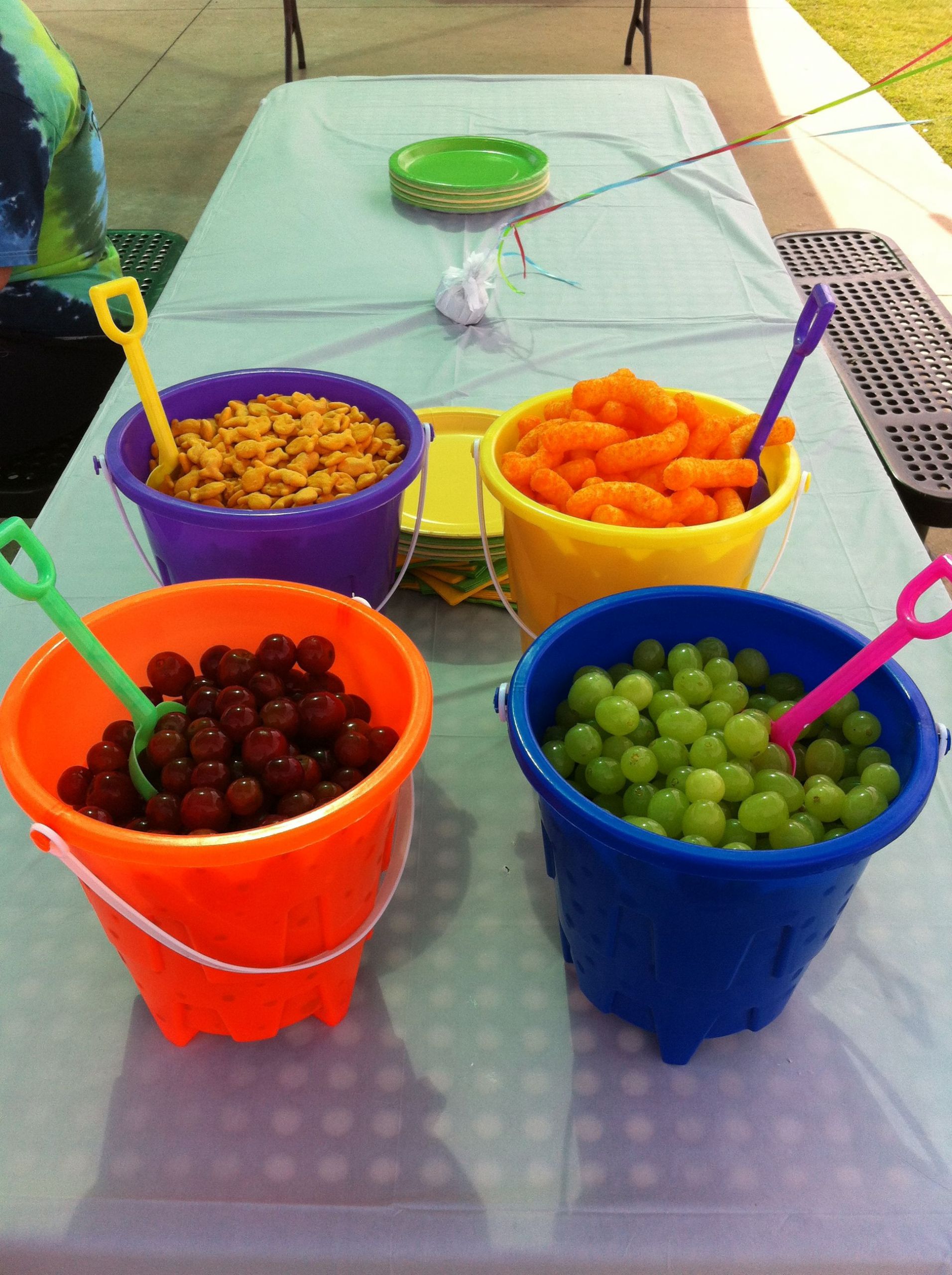 Kids Summer Party Food Ideas
 Summer birthday od served in sand buckets purchased