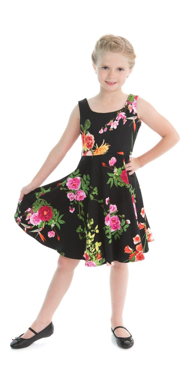 Kids Swing Dress
 Kids Vintage Floral Print Swing Dress – Rock Frocks