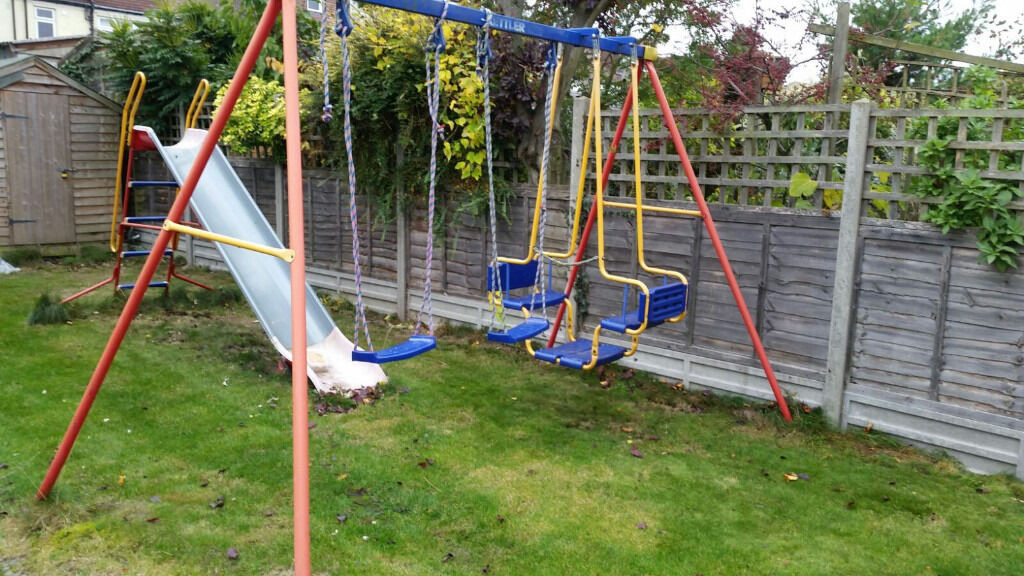 Kids Swing Sets For Sale
 Children KETTLER METAL SWING SET AND SLIDE