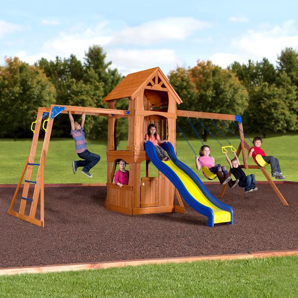 Kids Swing Sets For Sale
 Parkway Wooden Swing Set Playsets