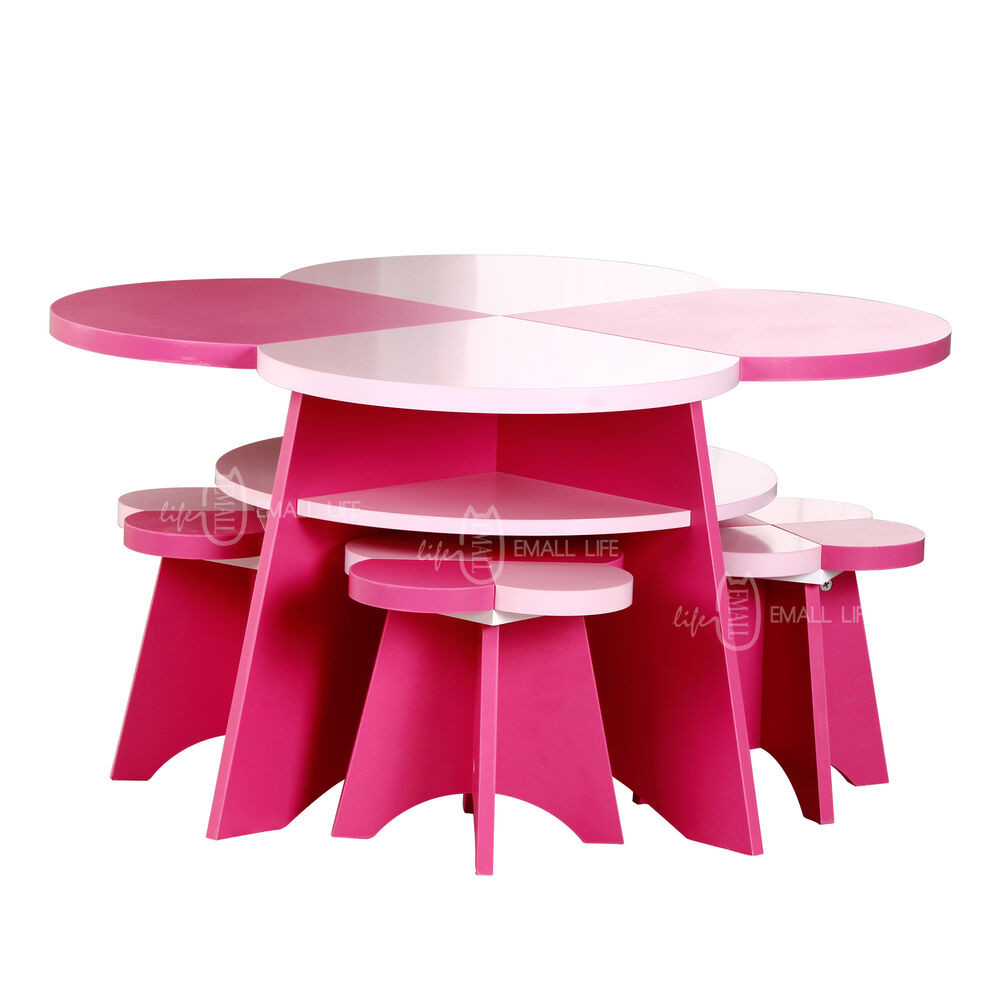 Kids Table And Chairs Clearance
 Clearance Kids Children Floral Table and 4 Chairs Pink