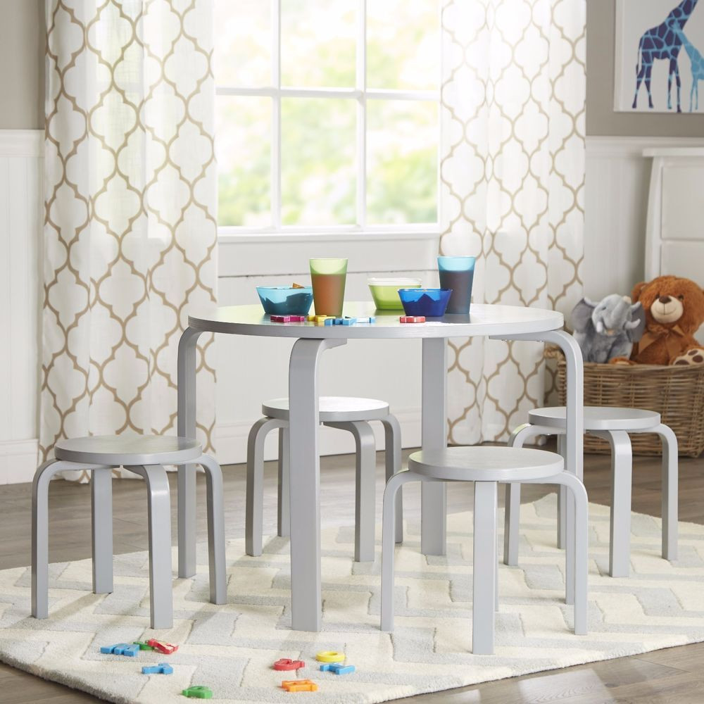 Kids Table And Chairs Clearance
 New Kids furniture 5 Piece Round kids Table and Stool Set