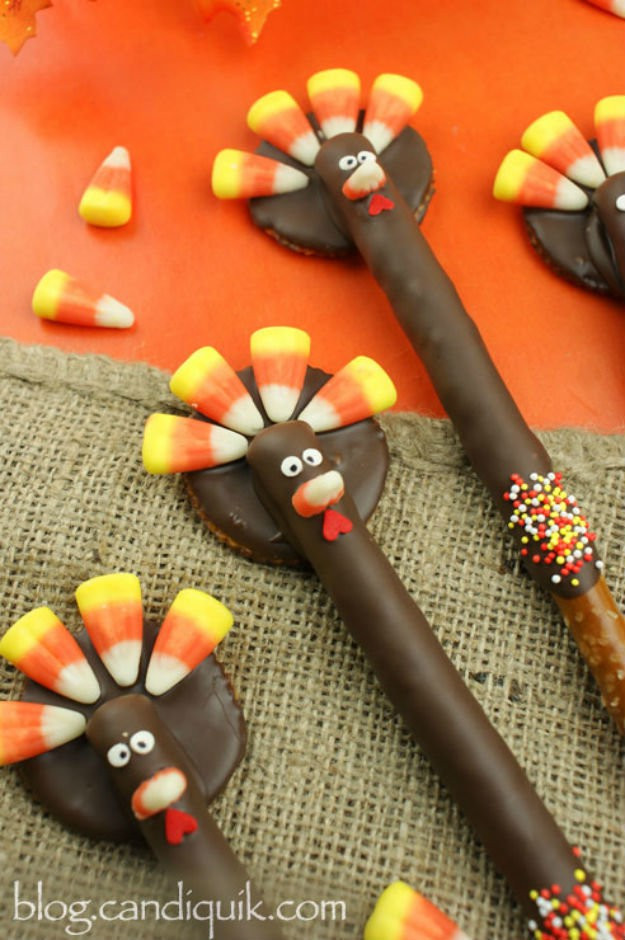 Kids Thanksgiving Desserts
 How To Make Choco Turkey Pretzels DIY Projects Craft Ideas