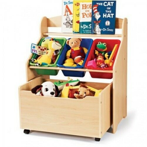 Kids Toys Storage Unit
 Kids Toy Storage Unit w Rollout Box Kids Toys Bin Chest