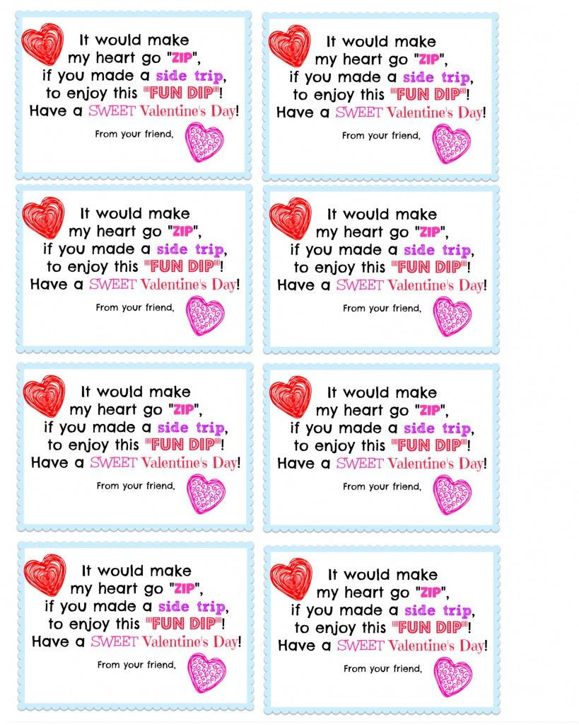 Kids Valentines Quotes
 A "Fun Dip" Valentine s Printable